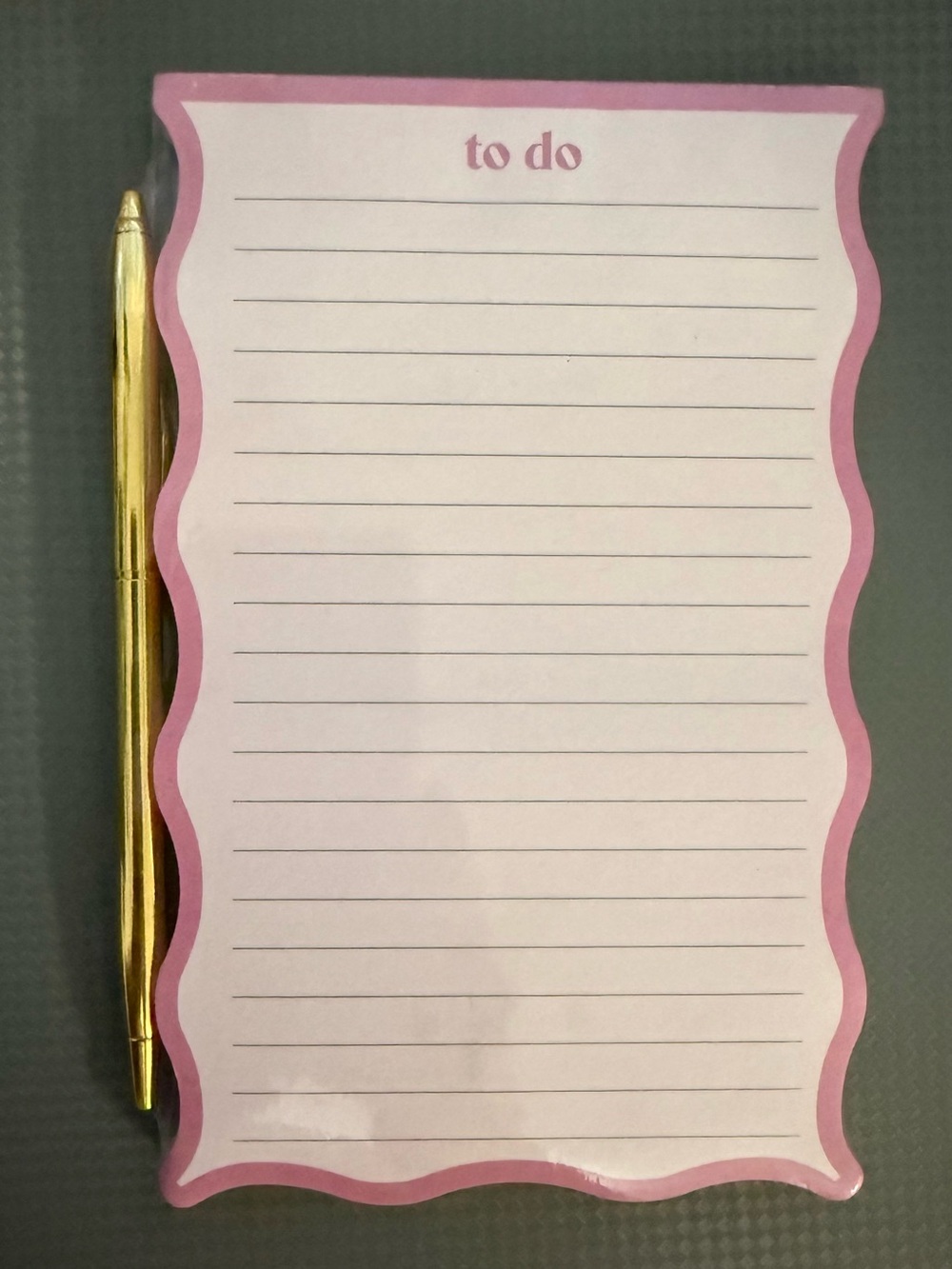 Mother day pink  "To Do" Notepad with Gold Pen - Home Office